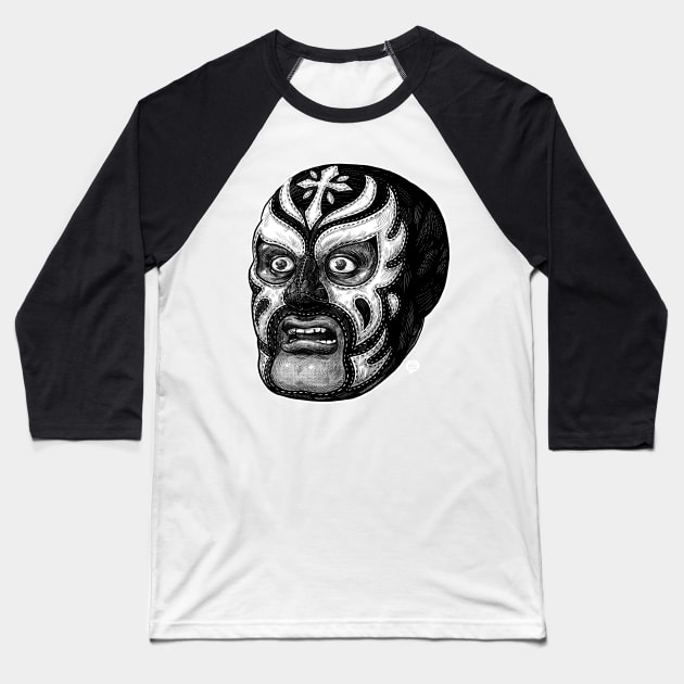 Lucha Mask! Baseball T-Shirt by itsbillmain